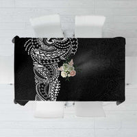 Polynesian Art Traditional Tattoo Pattern Tablecloth LT03 Black - Polynesian Pride
