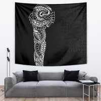 Polynesian Art Traditional Tattoo Pattern Tapestry LT03 Black - Polynesian Pride
