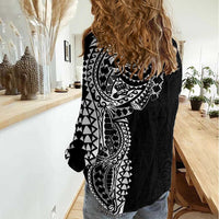 Polynesian Art Traditional Tattoo Pattern Women Casual Shirt LT03 - Polynesian Pride