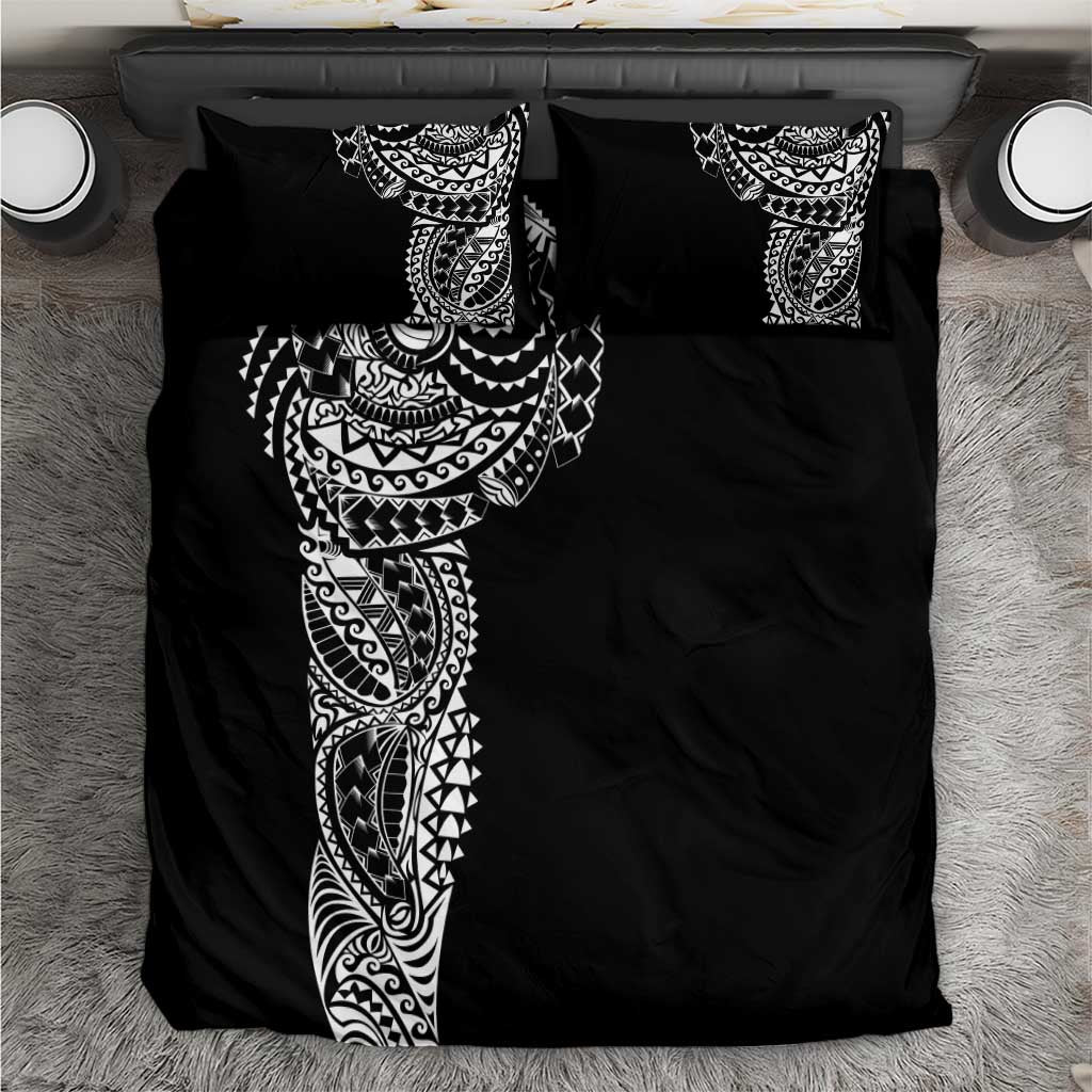 Polynesian Art Traditional Tattoo Bedding Set Simple Style LT03 Black - Polynesian Pride