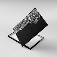 Polynesian Art Traditional Tattoo Canvas Wall Art Simple Style LT03 With Frame Black - Polynesian Pride