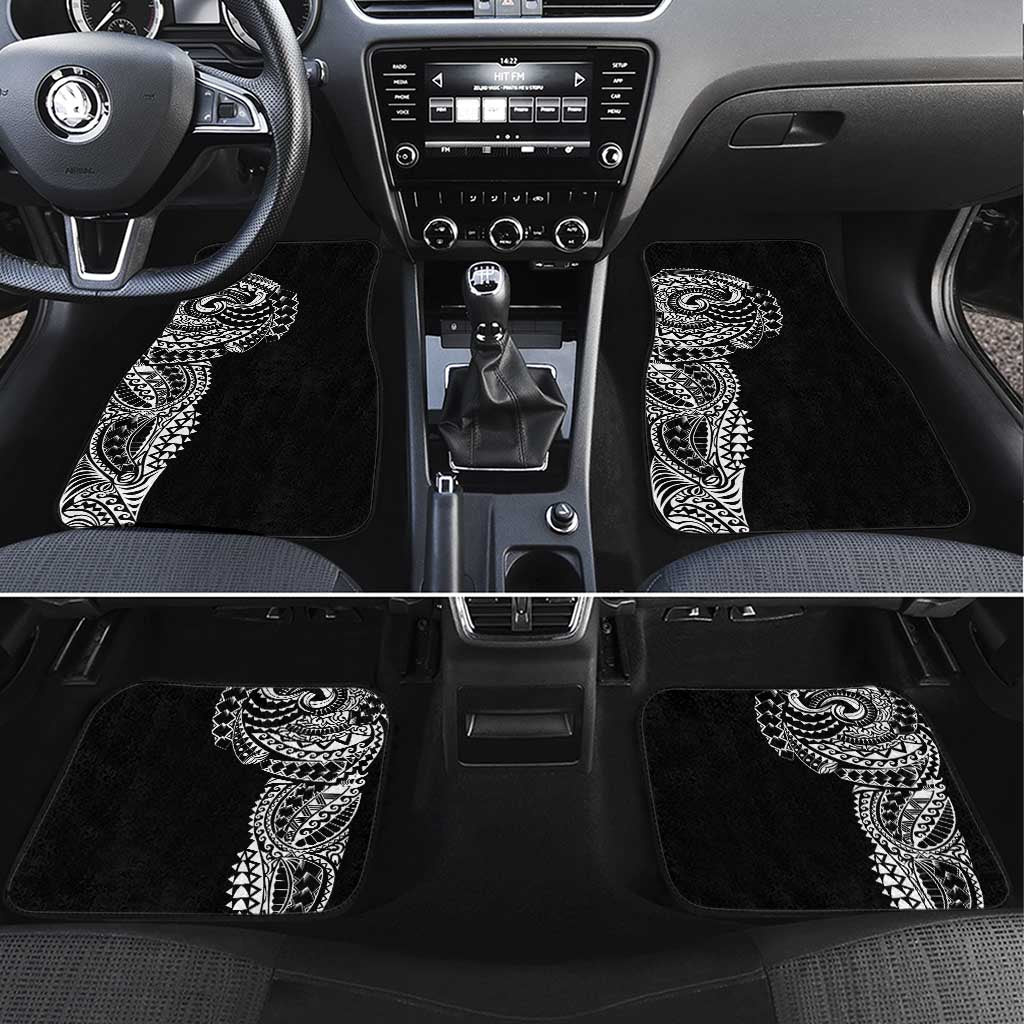 Polynesian Art Traditional Tattoo Car Mats Simple Style LT03 Set 4pcs Black - Polynesian Pride