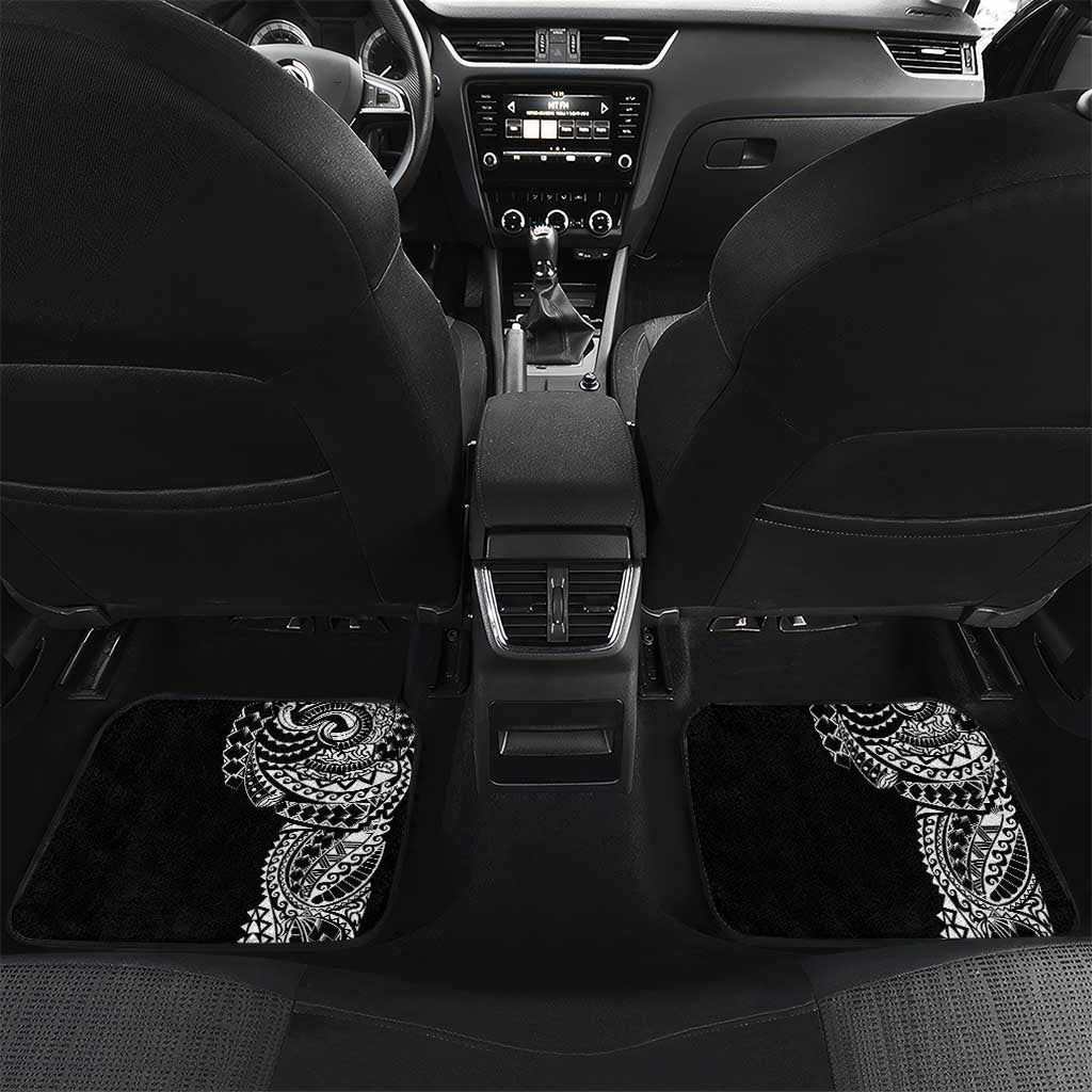 Polynesian Art Traditional Tattoo Car Mats Simple Style LT03 Set 2pcs - Back Black - Polynesian Pride