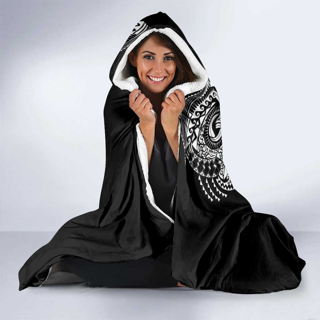 Polynesian Art Traditional Tattoo Hooded Blanket Simple Style LT03 - Polynesian Pride