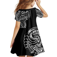 Polynesian Art Traditional Tattoo Kid Short Sleeve Dress Simple Style LT03 - Polynesian Pride