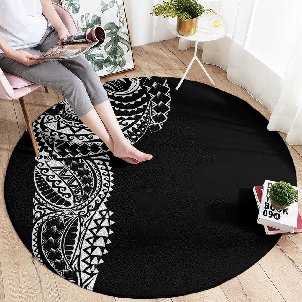 Polynesian Art Traditional Tattoo Round Carpet Simple Style LT03 - Polynesian Pride
