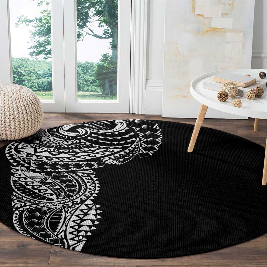Polynesian Art Traditional Tattoo Round Carpet Simple Style LT03 - Polynesian Pride
