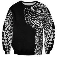Polynesian Art Traditional Tattoo Sweatshirt Simple Style LT03 Unisex Black - Polynesian Pride