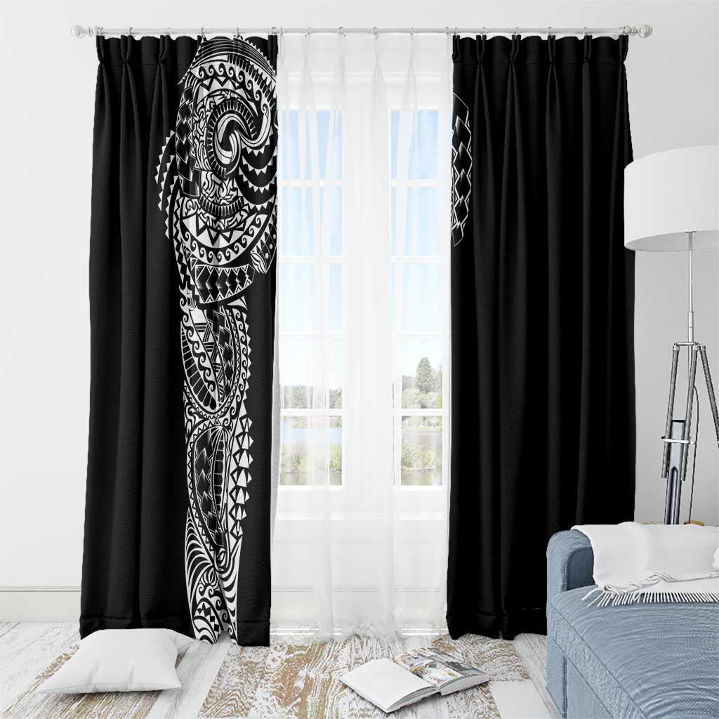 Polynesian Art Traditional Tattoo Window Curtain Simple Style LT03 - Polynesian Pride