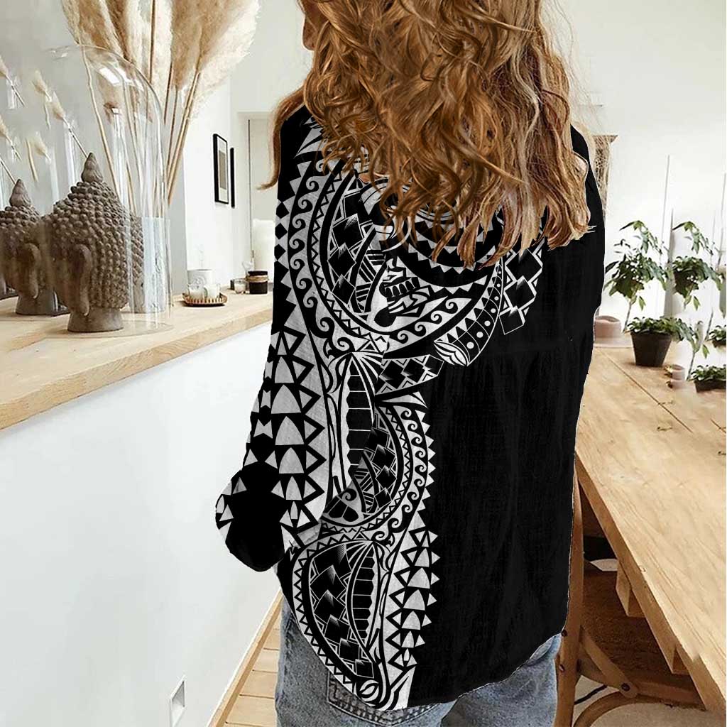Polynesian Art Traditional Tattoo Women Casual Shirt Simple Style LT03 - Polynesian Pride
