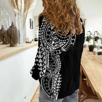Polynesian Art Traditional Tattoo Women Casual Shirt Simple Style LT03 - Polynesian Pride