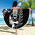 New Zealand Maori Warrior Rugby Beach Blanket Silver Fern