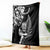 New Zealand Maori Warrior Rugby Blanket Silver Fern