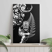New Zealand Maori Warrior Rugby Canvas Wall Art Silver Fern LT03 - Polynesian Pride