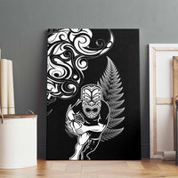 New Zealand Maori Warrior Rugby Canvas Wall Art Silver Fern LT03 - Polynesian Pride