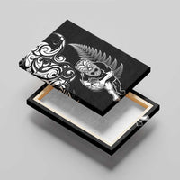 New Zealand Maori Warrior Rugby Canvas Wall Art Silver Fern LT03 - Polynesian Pride