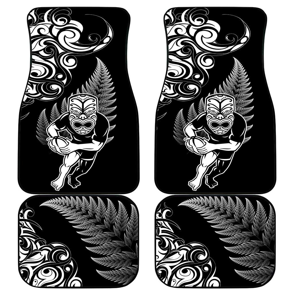 New Zealand Maori Warrior Rugby Car Mats Silver Fern LT03 - Polynesian Pride