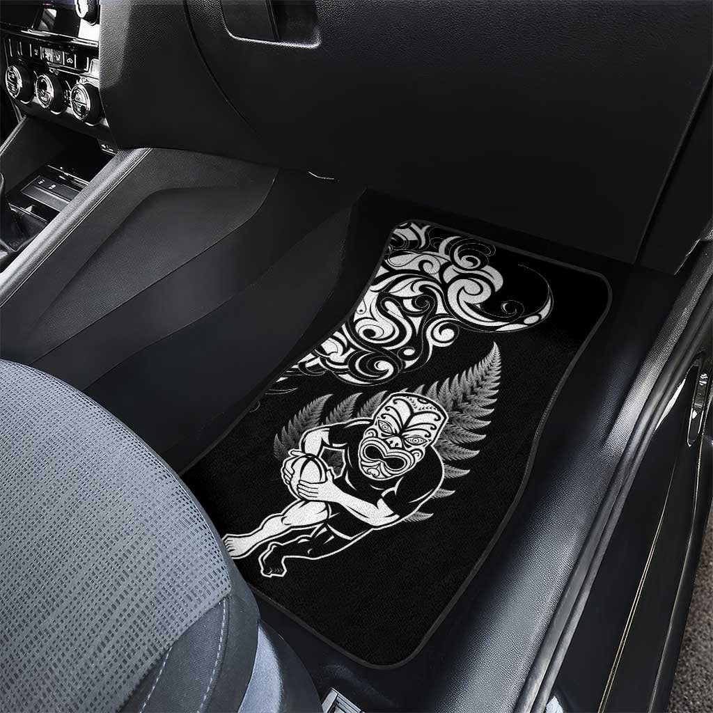 New Zealand Maori Warrior Rugby Car Mats Silver Fern LT03 - Polynesian Pride