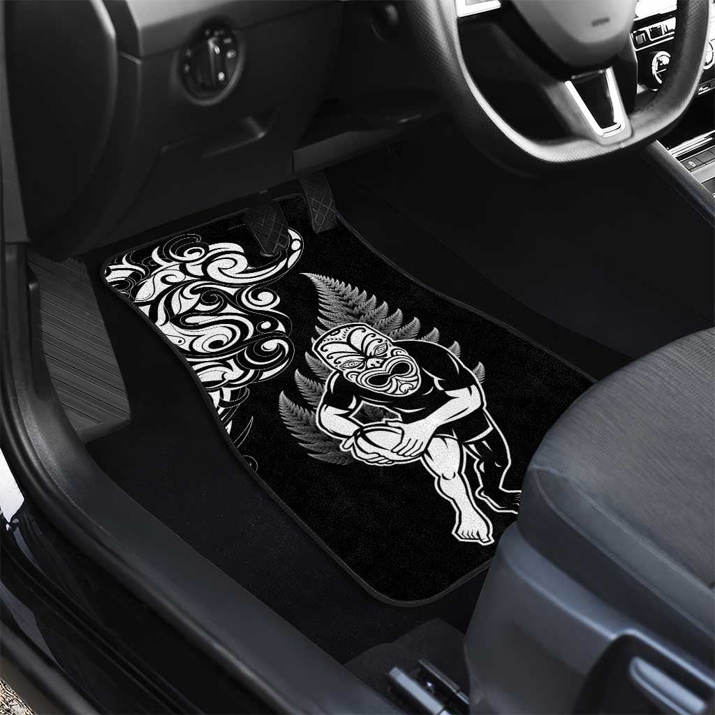New Zealand Maori Warrior Rugby Car Mats Silver Fern LT03 - Polynesian Pride