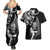 New Zealand Maori Warrior Rugby Couples Matching Summer Maxi Dress and Hawaiian Shirt Silver Fern