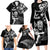 New Zealand Maori Warrior Rugby Family Matching Long Sleeve Bodycon Dress and Hawaiian Shirt Silver Fern