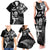 New Zealand Maori Warrior Rugby Family Matching Tank Maxi Dress and Hawaiian Shirt Silver Fern