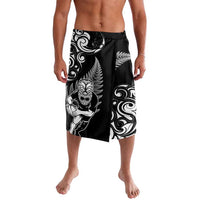 New Zealand Maori Warrior Rugby Lavalava Silver Fern LT03 Black - Polynesian Pride
