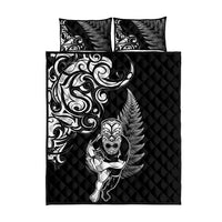 New Zealand Maori Warrior Rugby Quilt Bed Set Silver Fern LT03 - Polynesian Pride
