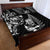 New Zealand Maori Warrior Rugby Quilt Bed Set Silver Fern