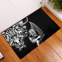 New Zealand Maori Warrior Rugby Rubber Doormat Silver Fern LT03 - Polynesian Pride