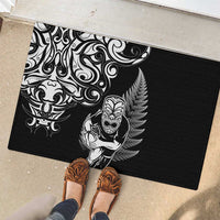 New Zealand Maori Warrior Rugby Rubber Doormat Silver Fern LT03 - Polynesian Pride