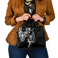 New Zealand Maori Warrior Rugby Shoulder Handbag Silver Fern LT03 - Polynesian Pride