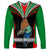 Custom PNG Mendi Muruks Rugby Long Sleeve Shirt The Cassowary Head and PNG Bird Polynesian Tattoo LT03 Unisex Green - Polynesian Pride