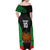 Custom PNG Mendi Muruks Rugby Off Shoulder Maxi Dress The Cassowary Head and PNG Bird Polynesian Tattoo LT03 - Polynesian Pride