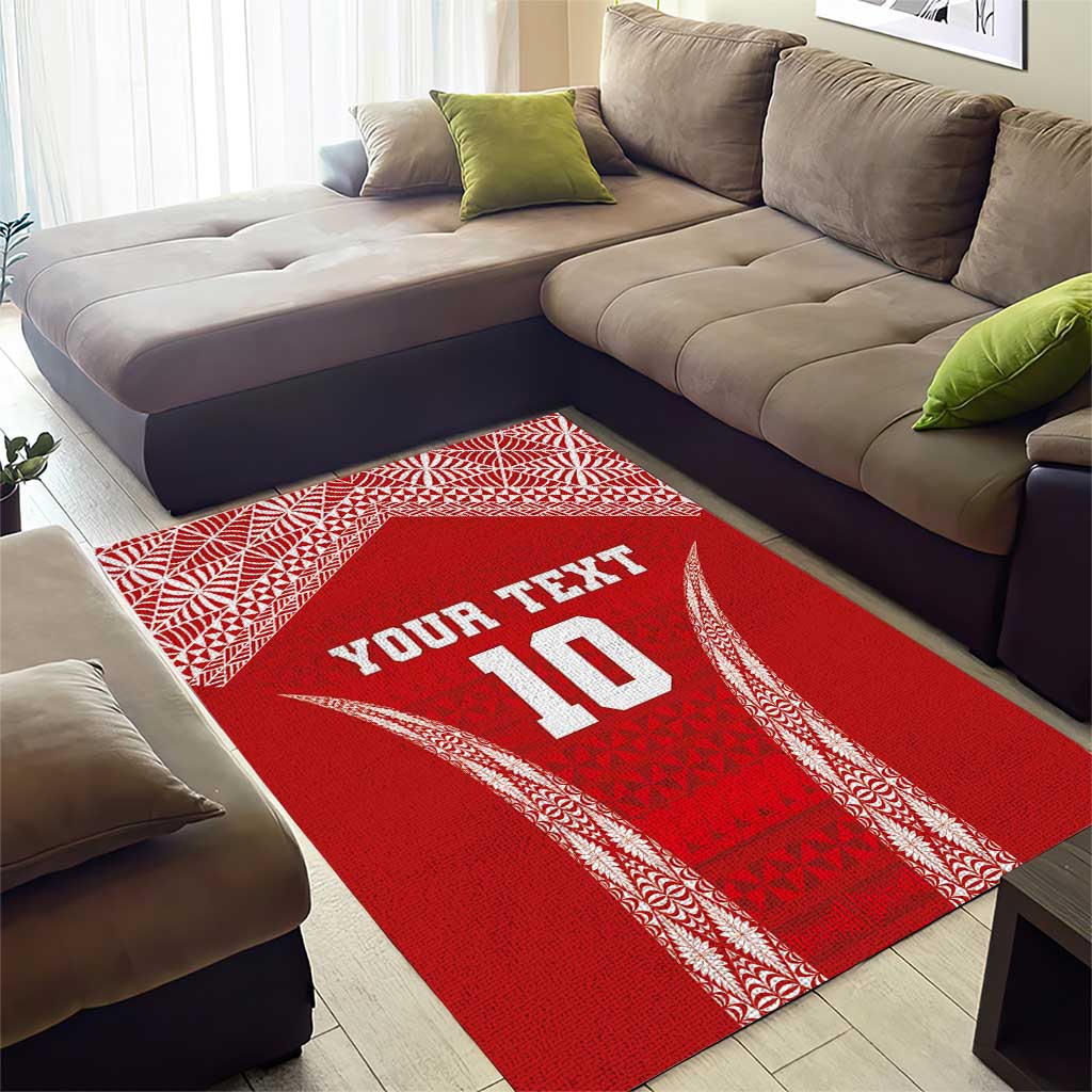 Custom Tonga Pacific Rugby 2024 Area Rug Ngatu Tribal Pattern LT03 - Polynesian Pride
