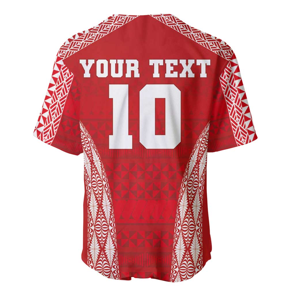 Custom Tonga Pacific Rugby 2024 Baseball Jersey Ngatu Tribal Pattern LT03 - Polynesian Pride