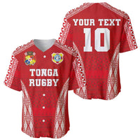Custom Tonga Pacific Rugby 2024 Baseball Jersey Ngatu Tribal Pattern LT03 - Polynesian Pride