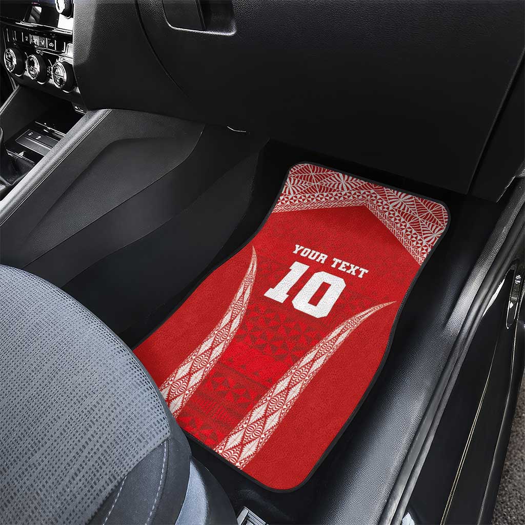 Custom Tonga Pacific Rugby 2024 Car Mats Ngatu Tribal Pattern LT03 - Polynesian Pride
