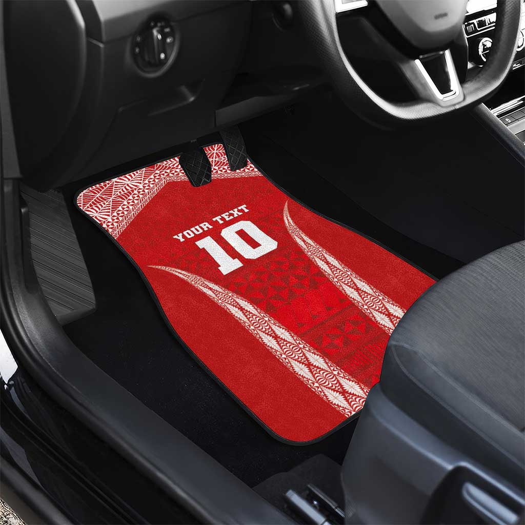 Custom Tonga Pacific Rugby 2024 Car Mats Ngatu Tribal Pattern LT03 - Polynesian Pride