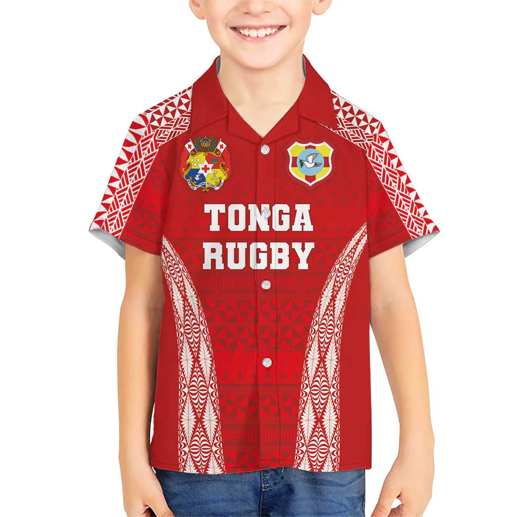 Custom Tonga Pacific Rugby 2024 Hawaiian Shirt Ngatu Tribal Pattern LT03 - Polynesian Pride