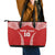 Custom Tonga Pacific Rugby 2024 Leather Tote Bag Ngatu Tribal Pattern