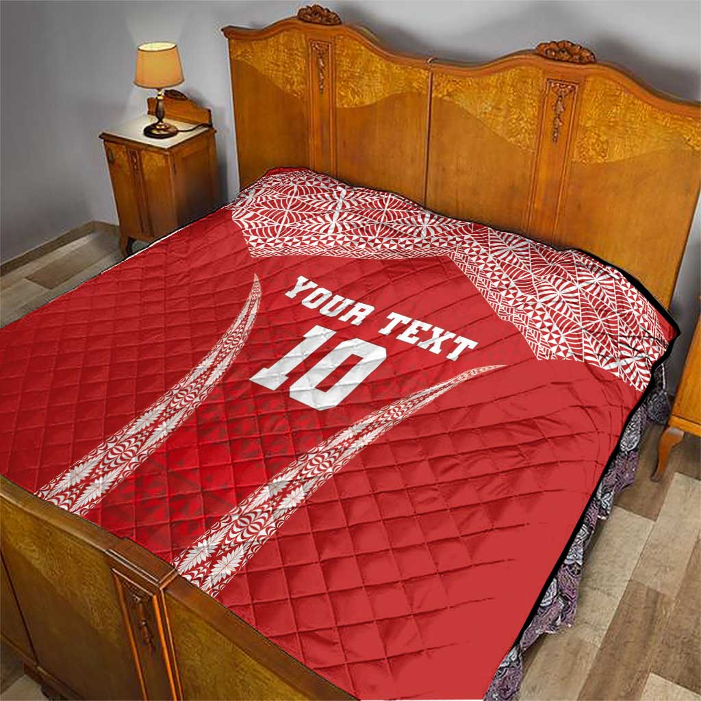 Custom Tonga Pacific Rugby 2024 Quilt Ngatu Tribal Pattern LT03 - Polynesian Pride