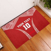 Custom Tonga Pacific Rugby 2024 Rubber Doormat Ngatu Tribal Pattern LT03 - Polynesian Pride