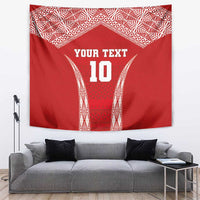 Custom Tonga Pacific Rugby 2024 Tapestry Ngatu Tribal Pattern LT03 Red - Polynesian Pride