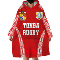 Custom Tonga Pacific Rugby 2024 Wearable Blanket Hoodie Ngatu Tribal Pattern LT03 - Polynesian Pride