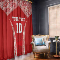 Custom Tonga Pacific Rugby 2024 Window Curtain Ngatu Tribal Pattern LT03 - Polynesian Pride