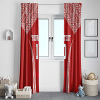 Custom Tonga Pacific Rugby 2024 Window Curtain Ngatu Tribal Pattern LT03 - Polynesian Pride
