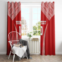 Custom Tonga Pacific Rugby 2024 Window Curtain Ngatu Tribal Pattern LT03 - Polynesian Pride