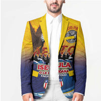 American Samoa Fautasi Blazer Bald Eage and Sailfish with Kakau Motifs LT03 - Polynesian Pride