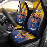 American Samoa Fautasi Car Seat Cover Bald Eage and Sailfish with Kakau Motifs LT03 - Polynesian Pride